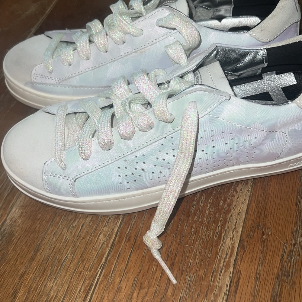 NWOT P448 Iridescent Sneakers - Picture 3 of 8